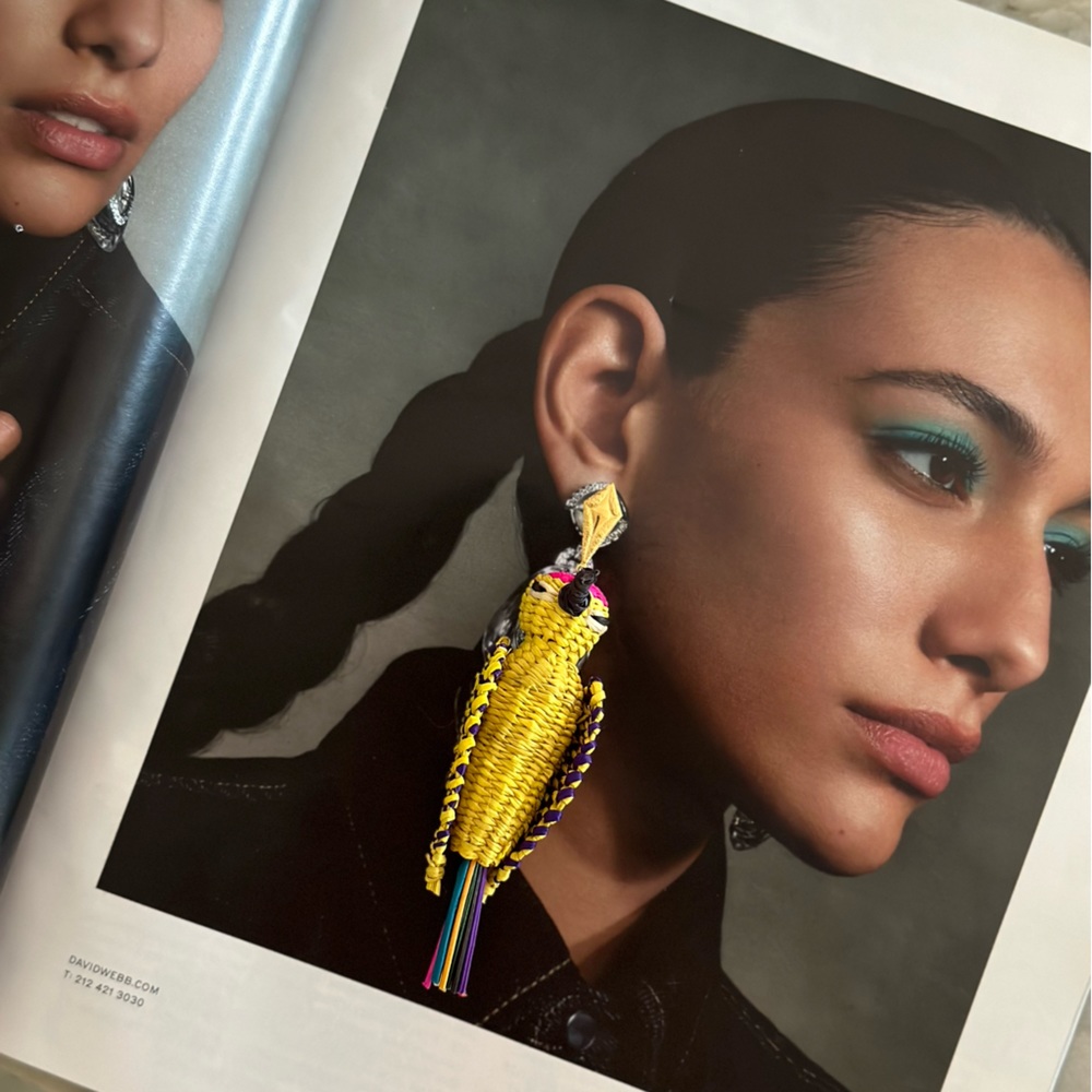 Large Texture Boho Statement Colombian Iraca Earr… - image 5